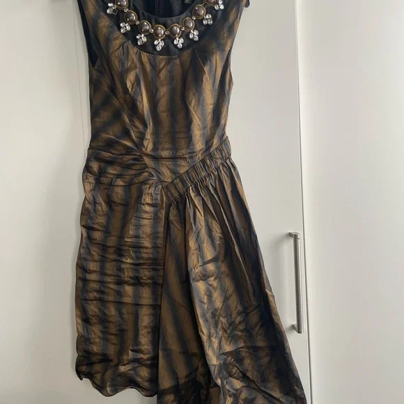 nicole miller black and gold dress Nicole Miller main image 1